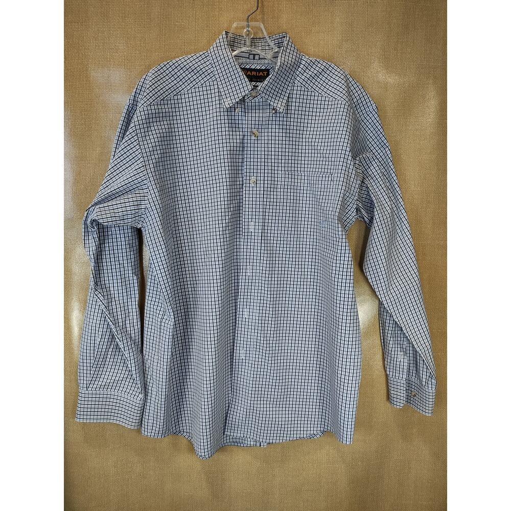 Ariat professional series Western plaid shirt sz large marp$55